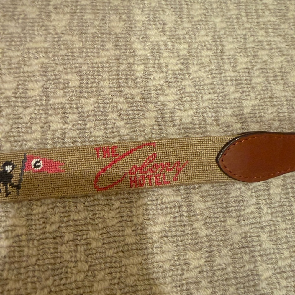 Needlepoint Belt the colony hotel edition smathers and Branson belt new with tag